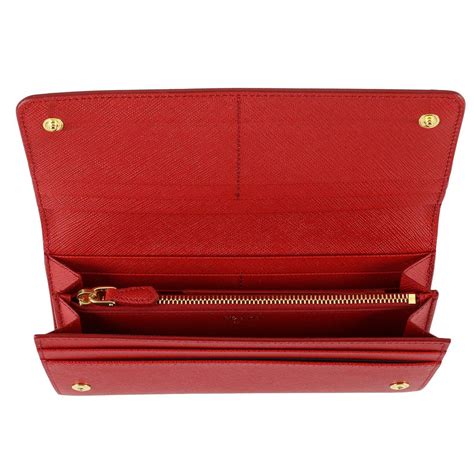 prada milano wallet red